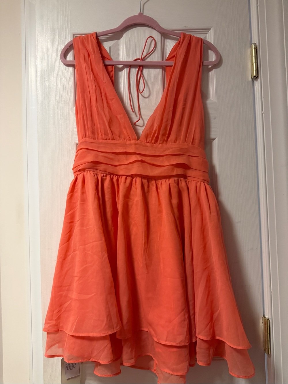 Abercrombie & Fitch Coral Orange Mini Dress